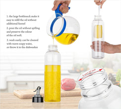 1-liter transparent plastic bottle for oil, easy to use anAMODO.
