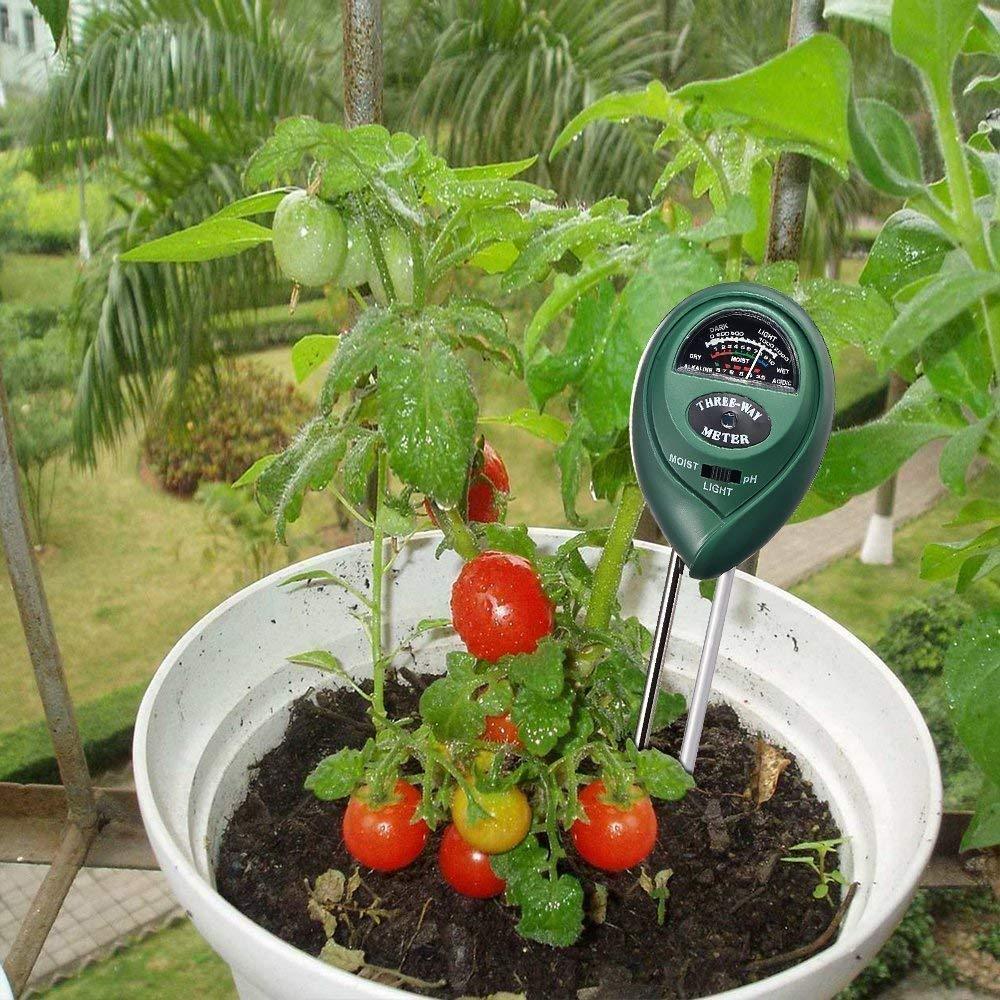 tomato soil moisture meter Soil Tester 3-in-1 Plant Moisture Sensor (Green)