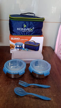 Sumo Lunch Box with Bag – Plastic Lunch Box & Spoon/Fork Set (2 Pc)